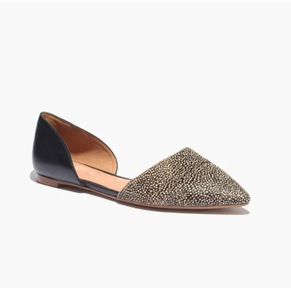 Madewell d'Orsay Flat in Dotted Calf Hair
